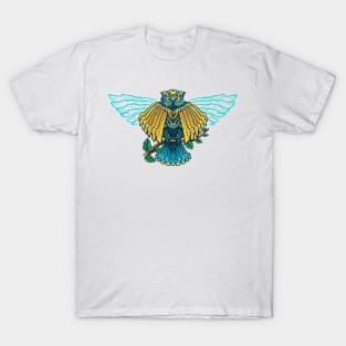 Owl Watcher Fantasy Artsy Style T-Shirt